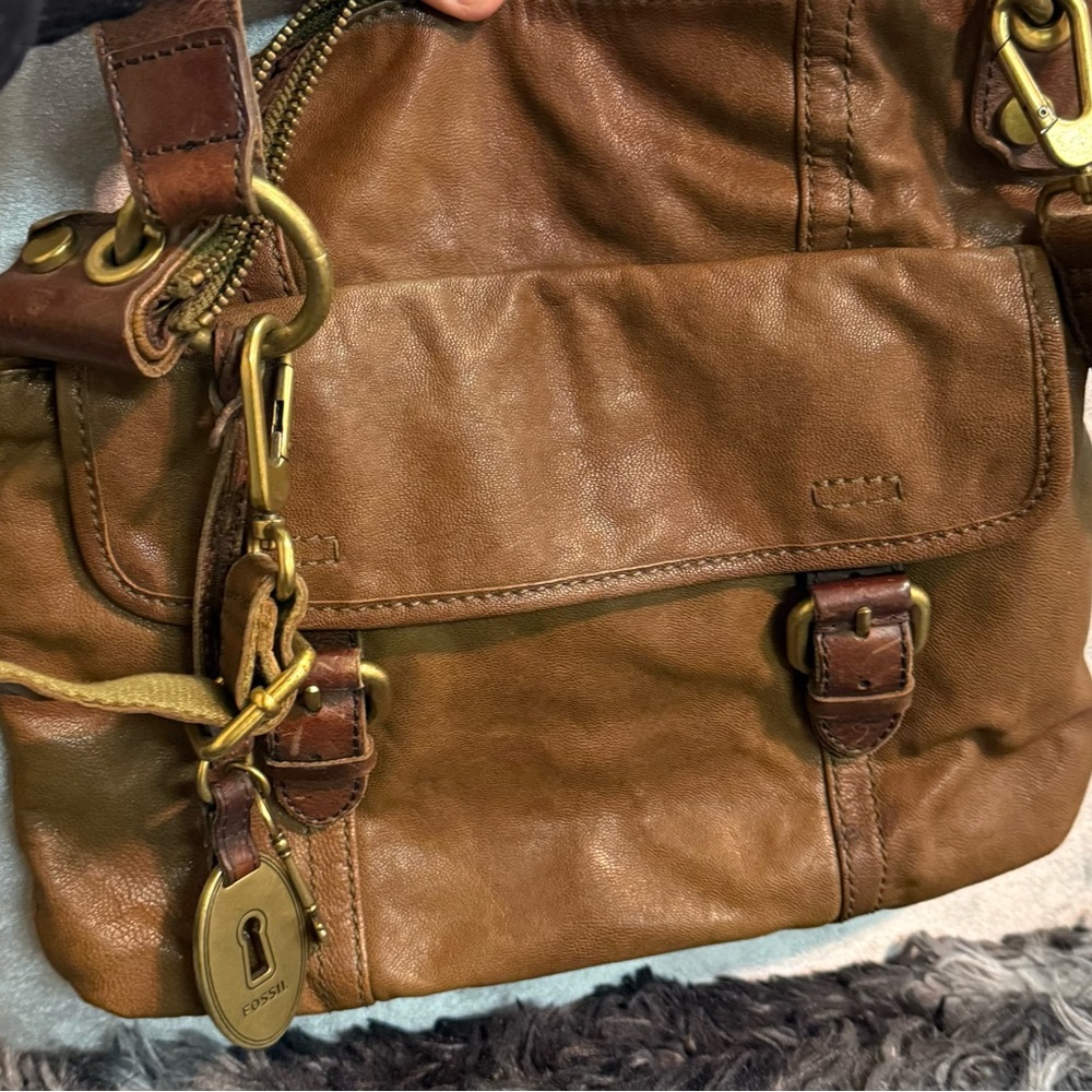 Fossil Leather Crossbody Bag